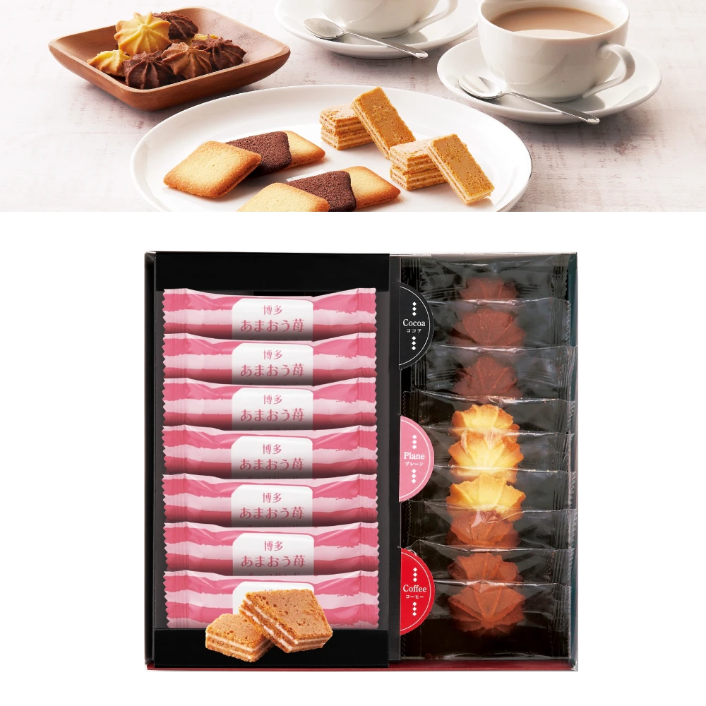 あまおう苺チョコサンド（花）